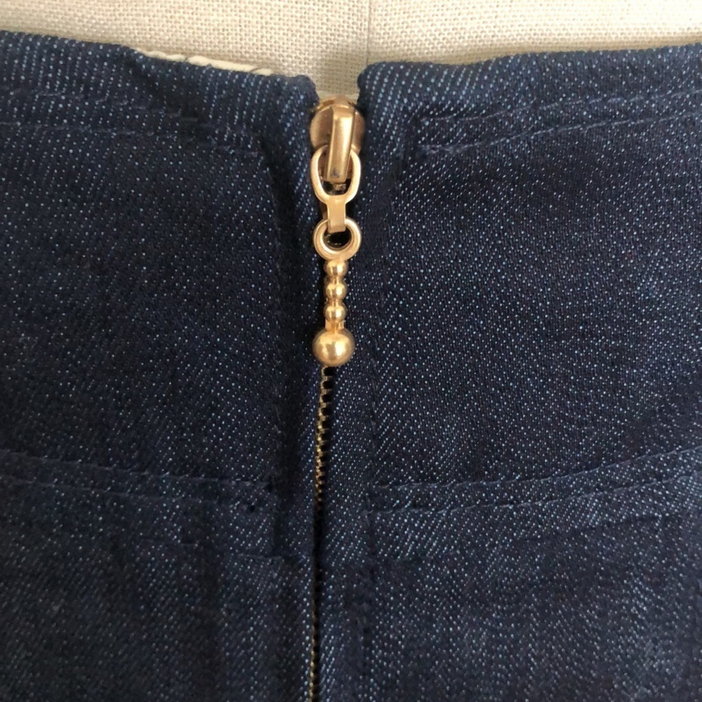 Anthropologie Leifsdottir Nautical Denim Navy Skirt Sz 2 NWOT - Picture 6 of 8